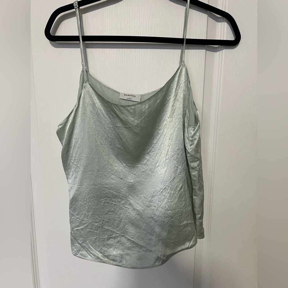 Babaton Benji Satin Cami Top - liquid spring Green